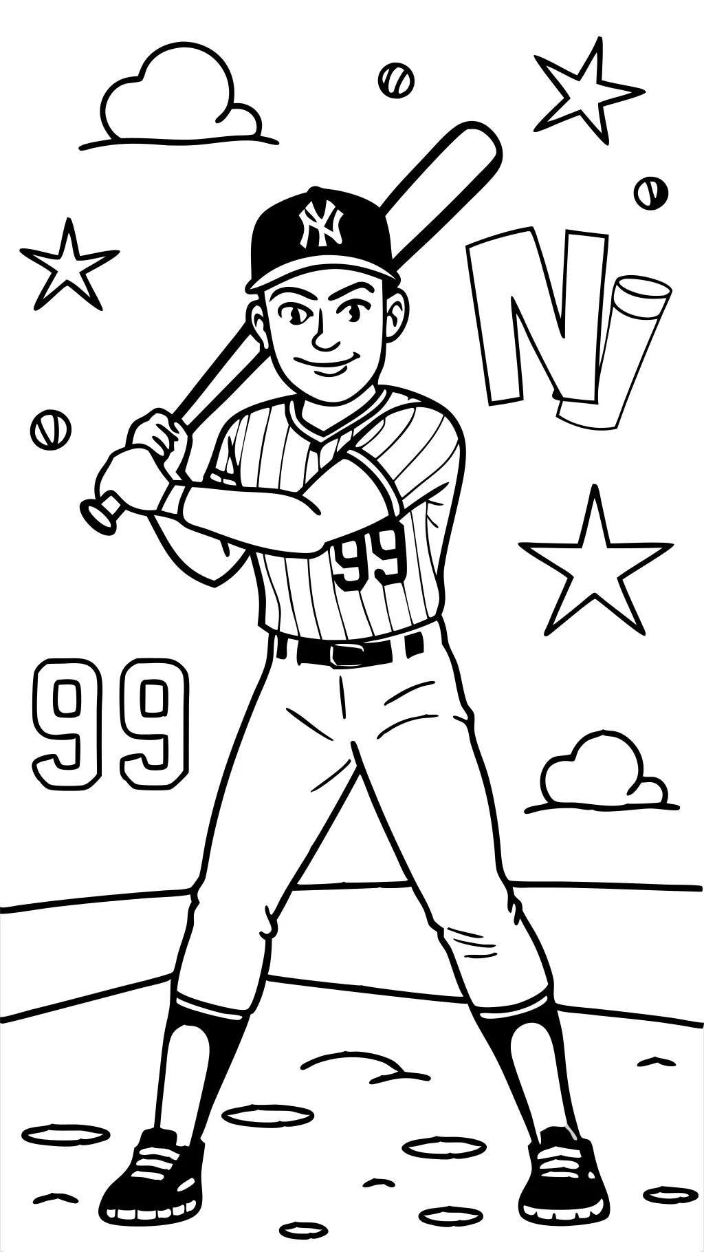 aaron judge coloring pages